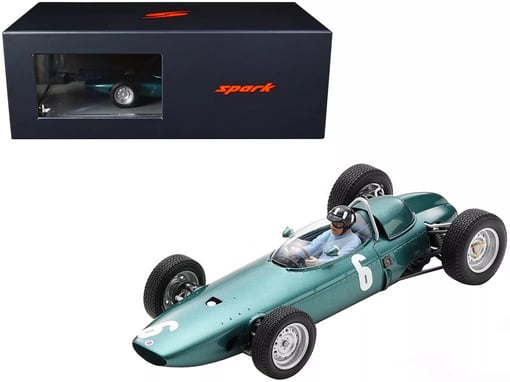 Graham Hill F1 Model BRM P57 (1963 Monaco GP) 1/18 Scale with Driver Figure and Display Case by Spark