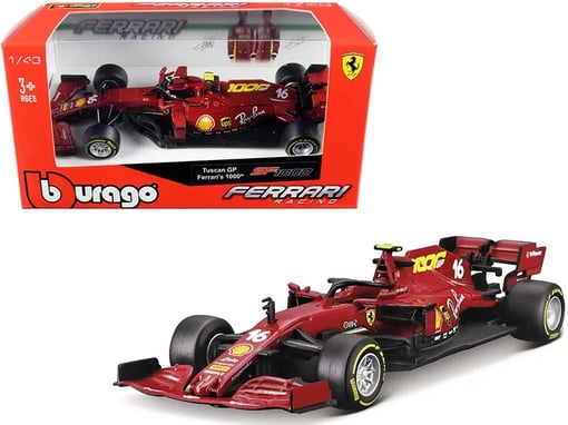 Leclerc F1 Model - Ferrari SF1000 Tuscan GP 2020 - 1/43 Bburago Diecast Car