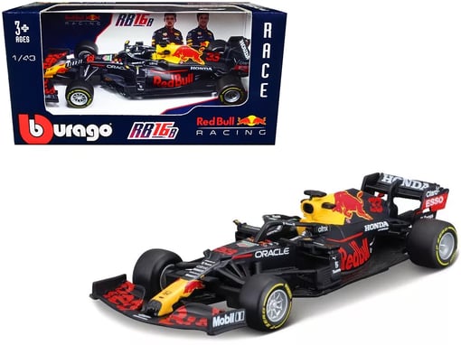 Max Verstappen F1 Red Bull Racing Honda RB16B (2021) 1/43 Bburago Diecast Model Car