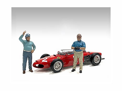 "Racing Legends" Diecast Figures for 1/43 Scale Models by American Diorama (Set of 2)