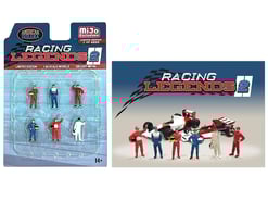 Alternative view of "Racing Legends 2" 6 piece Diecast Set (6 Driver Figures) Limited Edition to 4800 pieces Worldwide for 1/64 Scale Models by American Diorama