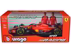Ferrari SF-23 #55 Carlos Sainz Formula One F1 World Championship (2023) "Formula Racing" Series 1/18 Diecast Model Car by Bburago