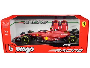 Alternative view of Carlos Sainz F1-75 "Ferrari Racing" Formula One F1 (2022) 1/18 Diecast Model by Bburago
