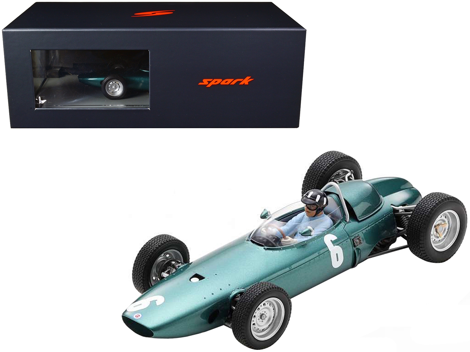 Graham Hill F1 Model BRM P57 (1963 Monaco GP) 1/18 Scale with Driver