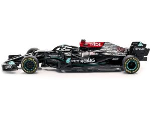 Alternative view of Valterri Bottas F1 Formula One (2021) Mercedes-AMG F1 W12 E Performance 1/43 Diecast Model Car by Bburago