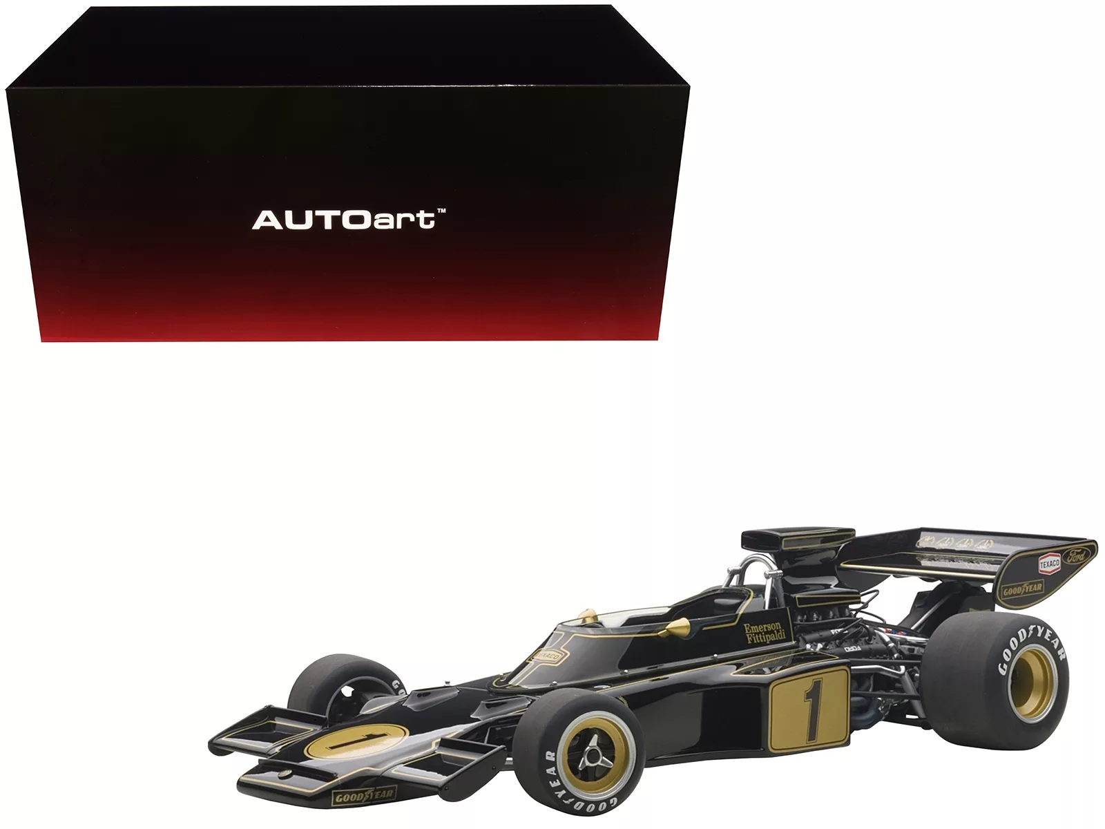 Lotus 72E 1973 Emerson Fittipaldi #1 1/18 Model Car by Autoart