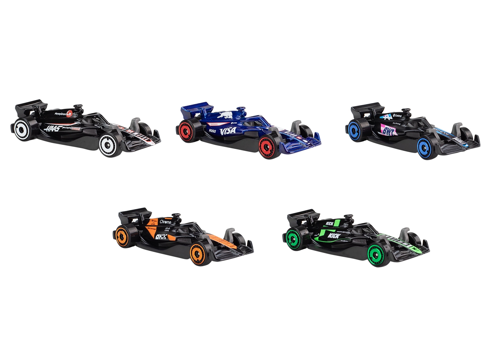 Alternative view of 2024 Formula 1 World Championship 5 piece Set Diecast Model Cars by Hot Wheels