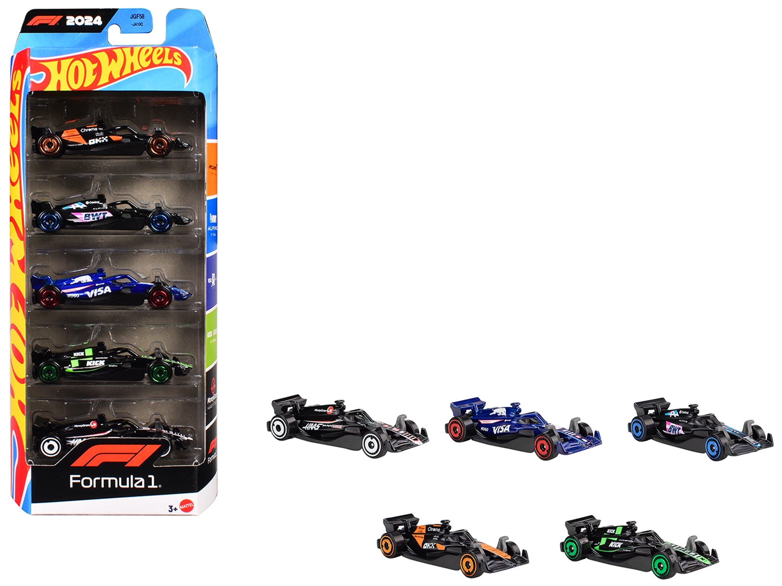 2024 Formula 1 World Championship 5 piece Set Diecast Model Cars by Hot Wheels - Image 3