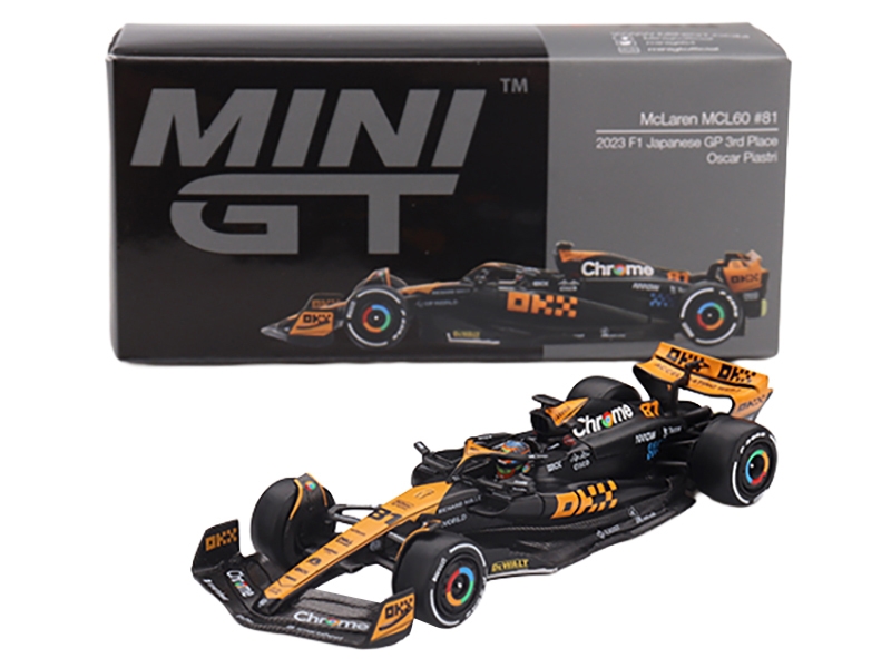 McLaren MCL60 #81 Oscar Piastri 3rd Place Formula One F1 "Japanese GP" (2023) Limited Edition 1/64 Diecast Model Car by Mini GT - Image 4