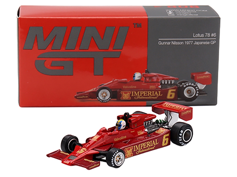 Lotus 78 #6 Gunnar Nilsson "John Player Team Lotus" Formula One F1 "Japanese GP" (1977) Limited Edition 1/64 Diecast Model Car by Mini GT - Image 4