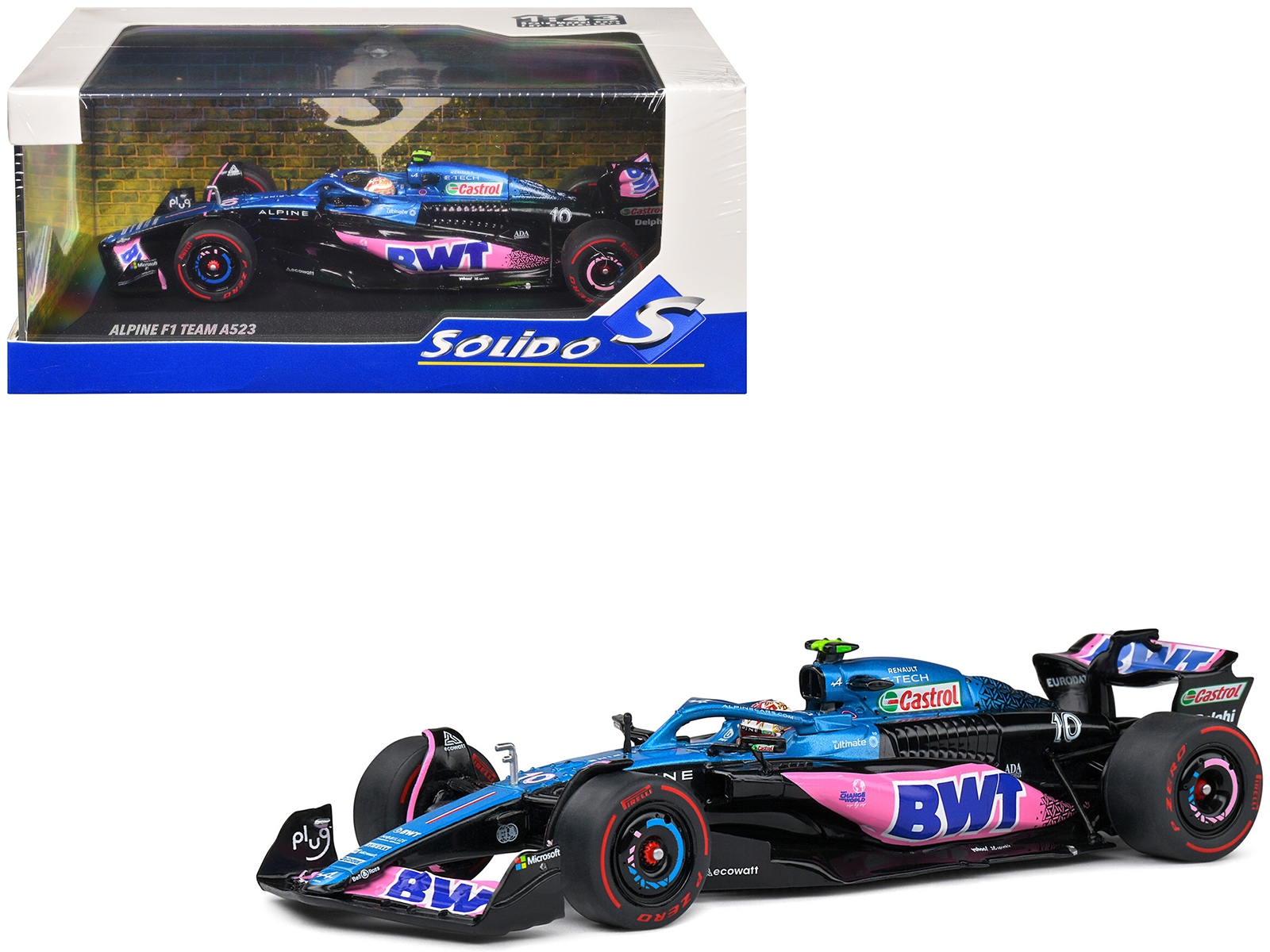 Alpine A523 #10 Pierre Gasly "BWT" 3rd Place Formula One F1 "Dutch GP" (2023) 1/43 Diecast Model Car by Solido - Image 4