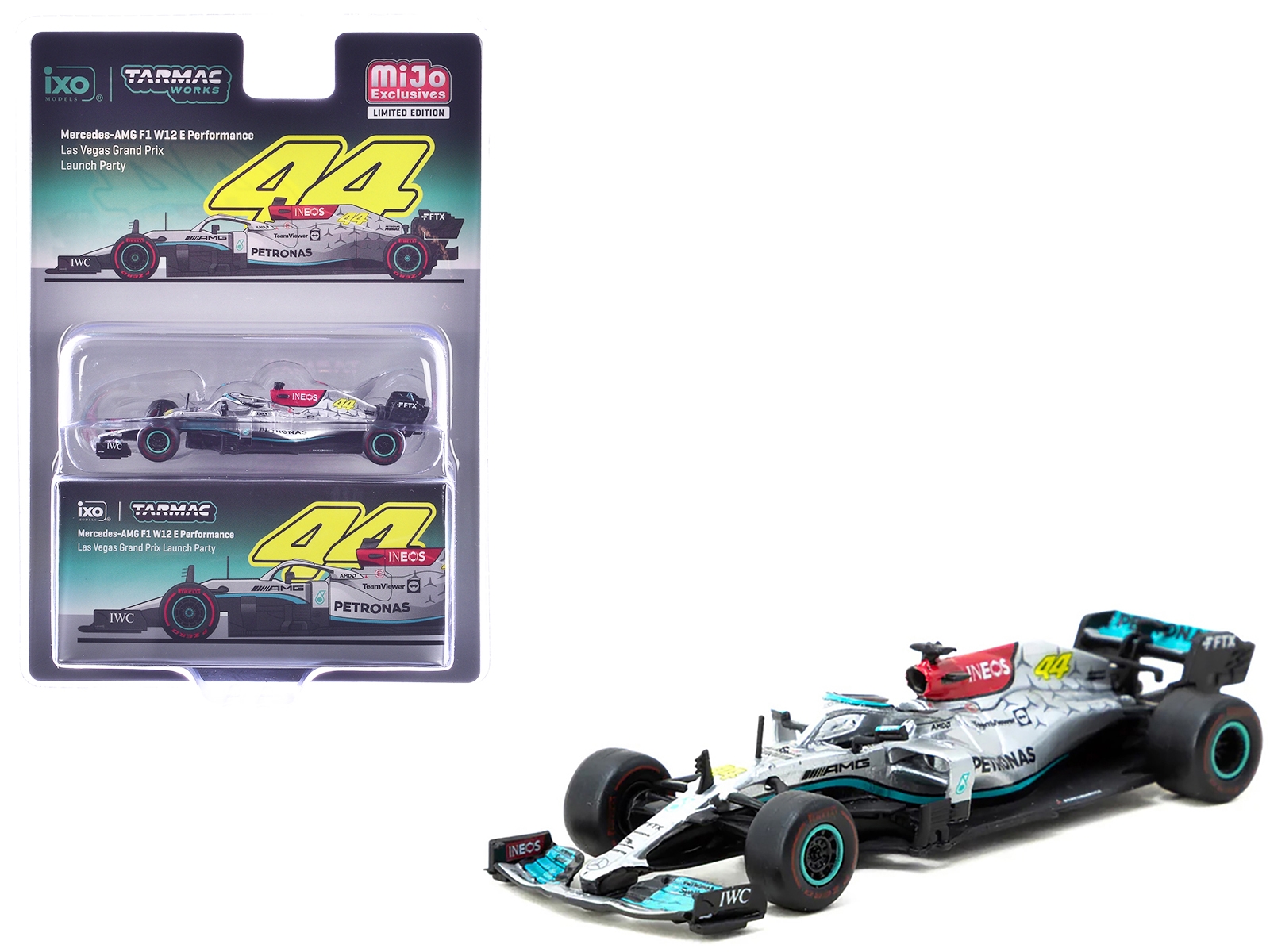 Mercedes-AMG F1 W12 E Performance Formula One F1 "Las Vegas Grand Prix Launch Party" "Global64" Series 1/64 Diecast Model Car by Tarmac Works