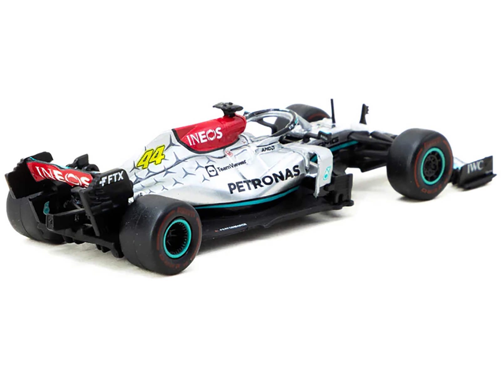 Alternative view of Mercedes-AMG F1 W12 E Performance Formula One F1 "Las Vegas Grand Prix Launch Party" "Global64" Series 1/64 Diecast Model Car by Tarmac Works