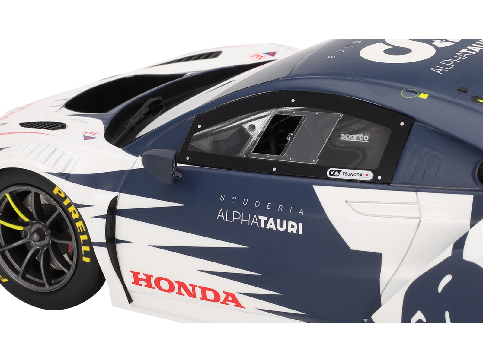 Honda NSX GT3 EVO #22 Yuki Tsunoda "AlphaTauri" "Red Bull Formula Nurburgring" (2023) 1/18 Model Car by Top Speed - Image 3