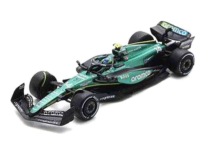 Alternative view of Aston Martin AMR24 #14 Fernando Alonso Formula One F1 "Saudi Arabian GP" (2024) 1/64 Diecast Model Car by Spark