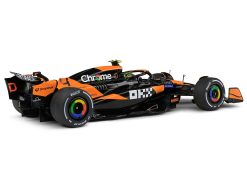 Alternative view of McLaren MCL38 #4 Lando Norris "OKX" Winner Formula One F1 Miami GP (2024) "Competition" Series 1/18 Diecast Model Car by Solido
